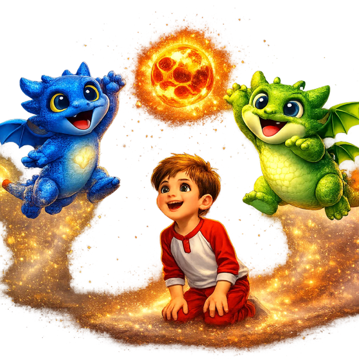 Daniel con Chispi y Foguito